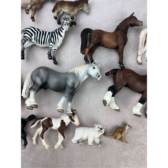Schleich Horse Zebra Donkey Foal Lot HTF Retired 14 Total - Picture 5 of 11